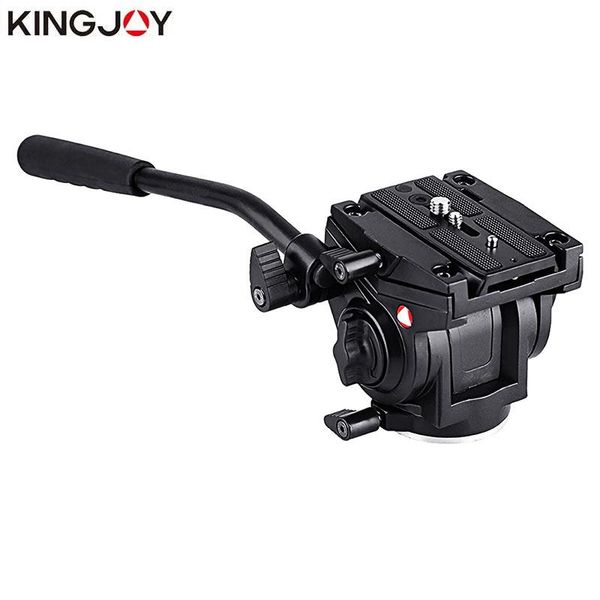 

kingjoy official vt-3510 panoramic tripod head hydraulic fluid video head for tripod monopod camera holder stand mobile slr dslr