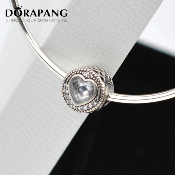 

2021 new 925 sterling silver bead charm passion with clear cubic zirconia beads fit essence bracelet diy jewelry e1026, Black