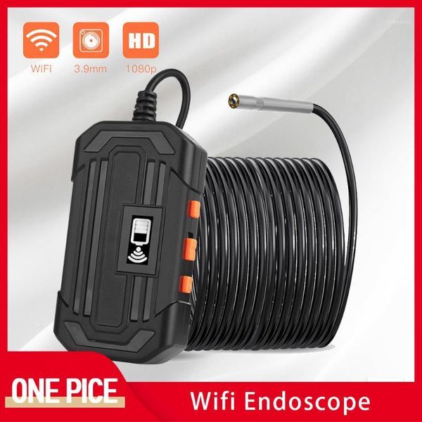 

cameras 3.9 mm wifi industrial endoscope 1080p hd waterproof 6 adjustable led lights borescope car repair hard cable snake camera b41