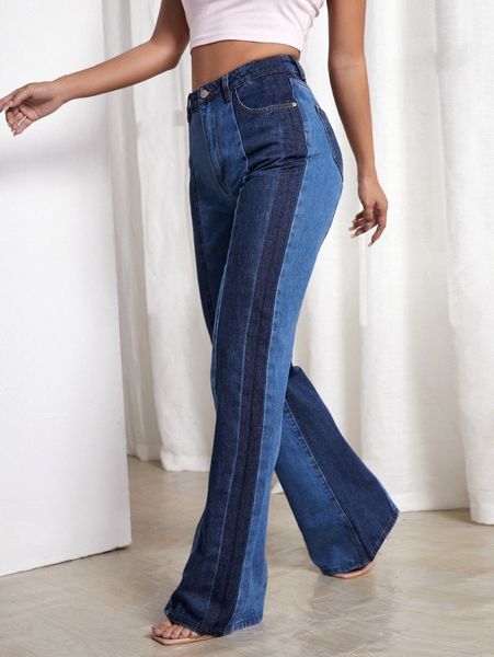 

high waist flare leg jeans z2vy#, Blue