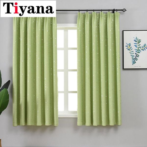 

curtain & drapes shiny stars blackout curtains for kids boy girl short living room cortinas window door kitchen pc24x