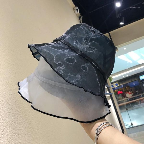 

korean fisherman hat women's retro lightweight japanese sun protection summer stall fashion sun protection bucket hat spring1, Blue;gray