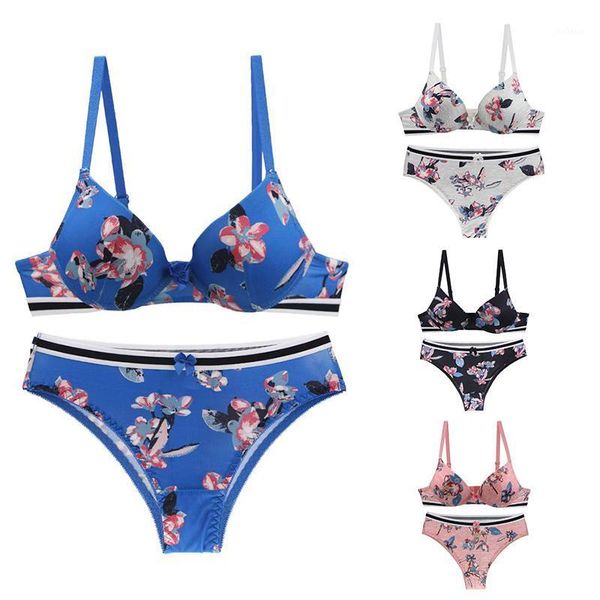 

womens print bra sets silk lace flower push up underwear large size lingerie1, Red;black