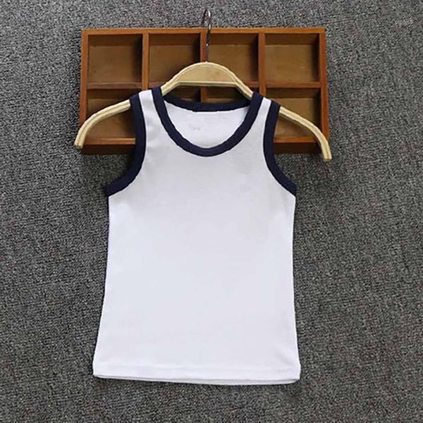 

kid' tank small 100%cotton boy' undershirt bodybuilding singlet fitness sleeveless vest children tank 1, White;black