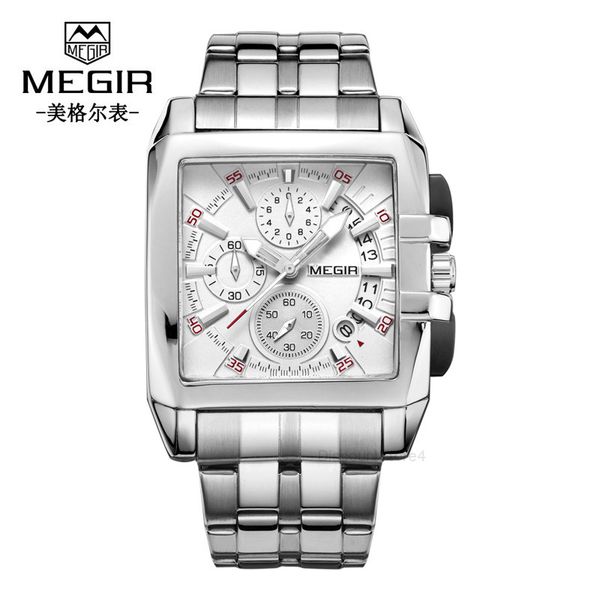 

personality square multifunctional watch model: g as the saying goes: women look at the bag, men look at the watch, Slivery;brown