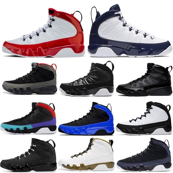 

men unc 9 9s basketball shoes gym red racer blue dream it do it bred og space jam outdoor mens trainers sneakers 7-13