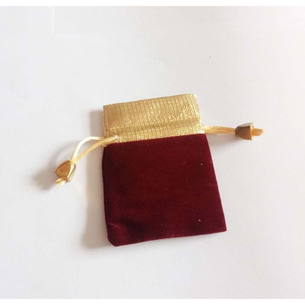 

50pcs phnom penh bead wine red velvet bag jewellery pouch gift bags wedding drawstring bag woman jewelry display gift pack bag f sqcpwr