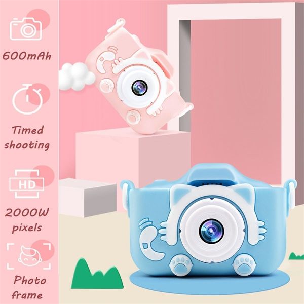 

children's mini digital camera 1080p hd screen camera video toy 20 million pixel kids cartoon cute camera outdoor pgraphy lj200907