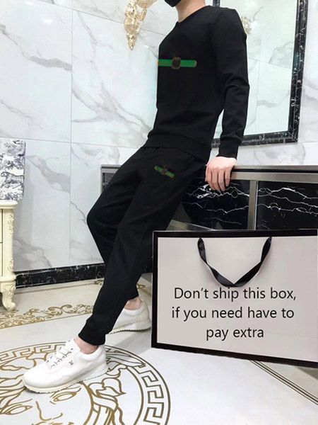 

мужские трексуиты повседневные мужские свиты классические буквы путаницы пуловер брюки мужские толстовки + бегуны спортивные верхние одежды, Gray