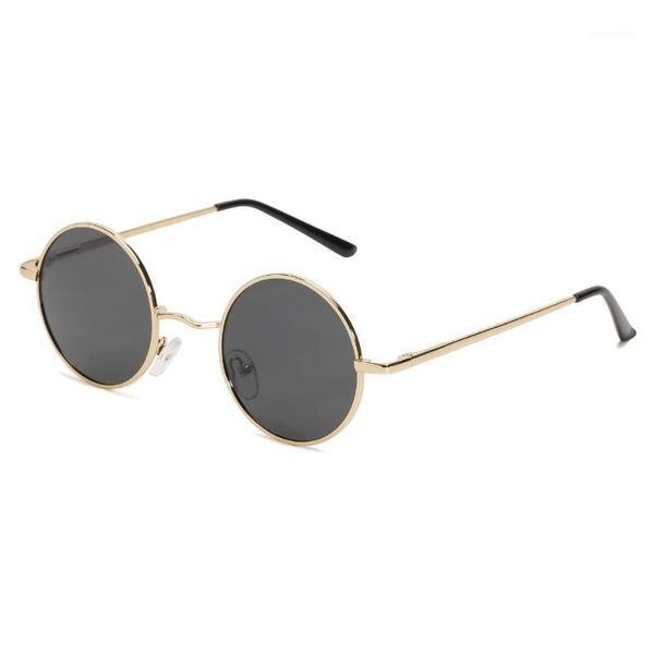 

polarized round sunglasses classic small vintage retro john lennon glasses women metal eyewear1, White;black