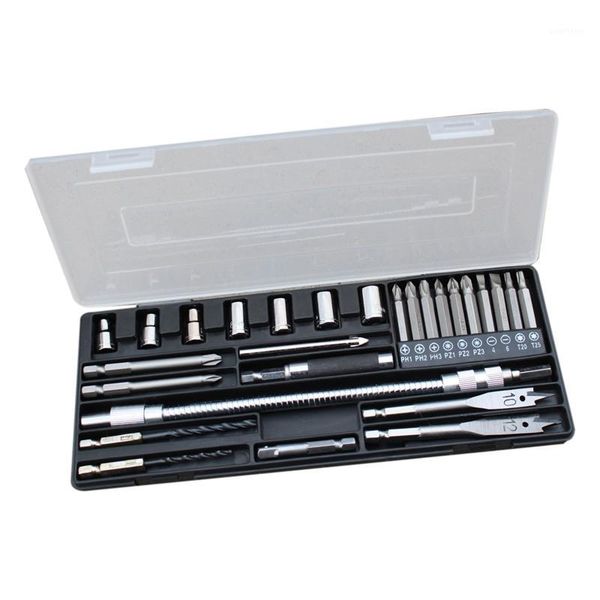

screwdriver drill bits set twist drill bits set screwdriver spade bit home repair tools home tool kit for woodworking1