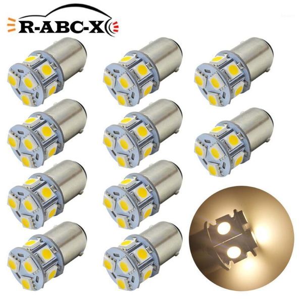 

emergency lights 10pcs p21w 1156 car led signal light ba15d 9-smd 6-30v auto tail lamp brake reverse bulb 4300k white 6000k 6v 12v 24v1