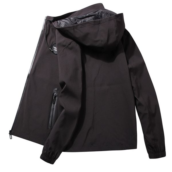 

men's zipper jackets polyester coat thin casual man jacket men hoodies for male kg-893, Black;brown