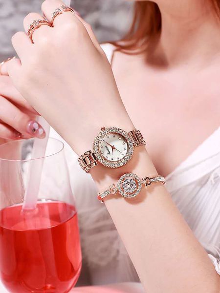 

quartz fsi 2020 watch, tiktok, fashion watch, high-end suit, ladies watch set, Slivery;brown