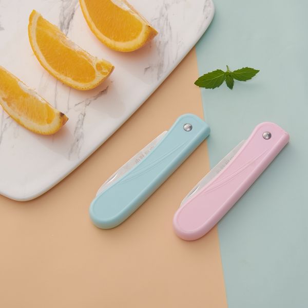 

small leaf kitchen gadget folding sst fruit knife portable mini knife household melon/fruit peeler