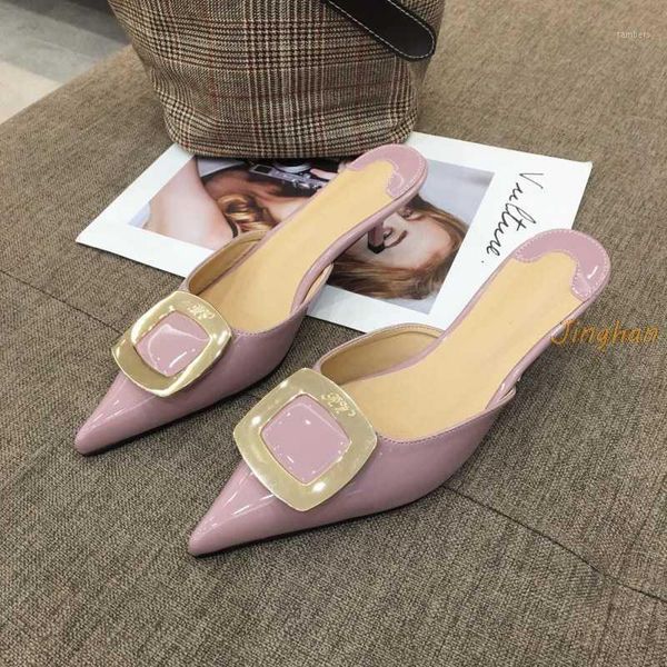 

summew women's sandals metal decoration high root sandals pointed fine root high heels outdoor solid color casual women's shoes1, Black