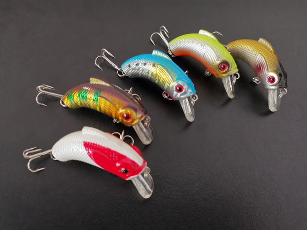 

lot 20 fishing lure cranks crankbaits hand baits hooks bass 9g/5.5 cm 5 color ing