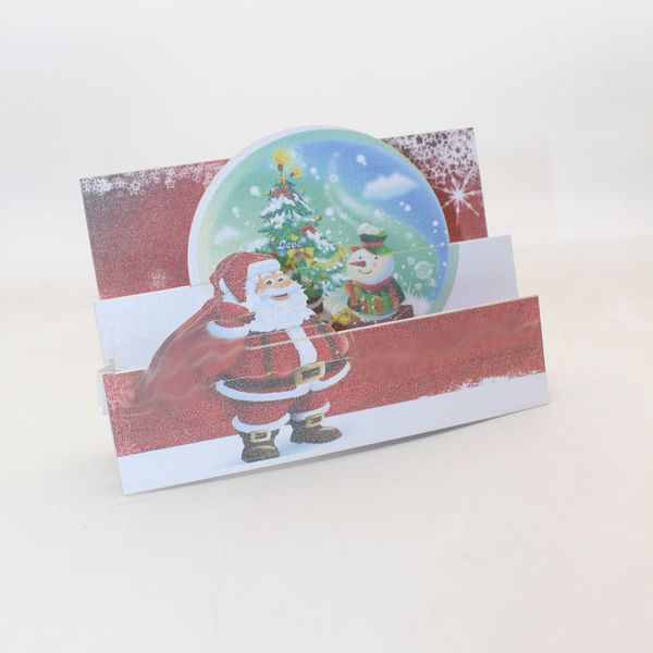 

2 styles folding type handmade santa claus tree paper invitation greeting cards postcard merry christmas children new year gift