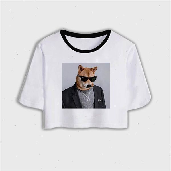 

czccwd camisetas verano mujer 2021 fashion t shirt women funny shiba inu dog mam leisure o neck streetwear aesthetic print, White