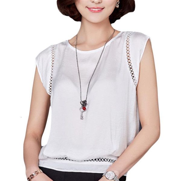 

womens summer and blouses shirts fashion sleeveless chiffon white blusas casual for office lady new women