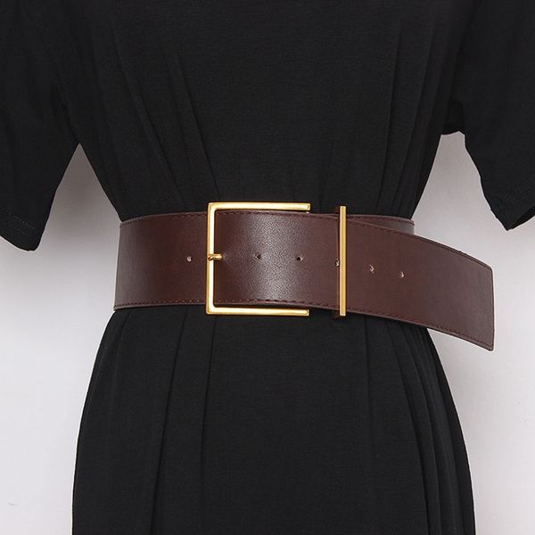 

fashion new design all-match tide belts for women corset belt belt solid wide belt stylish waistband female zk552 y200501, Black;brown