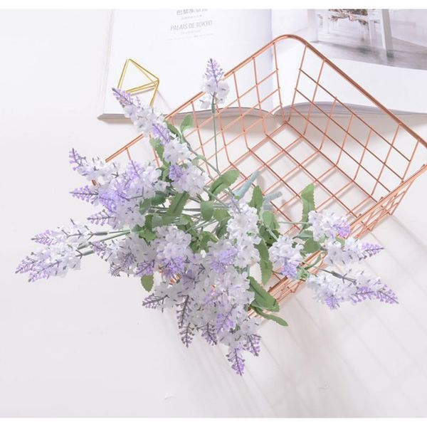 

10 головок прованс лаванда шелк искусственные цветы фиолетовый букет пластиковый поддельный цветок белый для дома свадебные украшения f bbyk