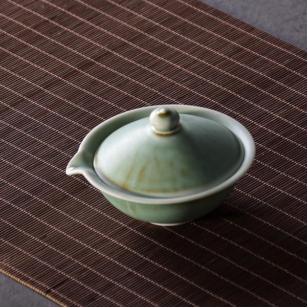

tangpin green ceramic gaiwan teacup porcelain chawan chinese kung fu tea set drinkware 100ml tangpin green wmtyfz