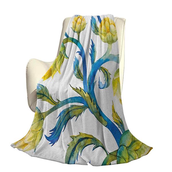 

watercolor abstract flowers natural foods organic way of lifeoffice leisure blankets