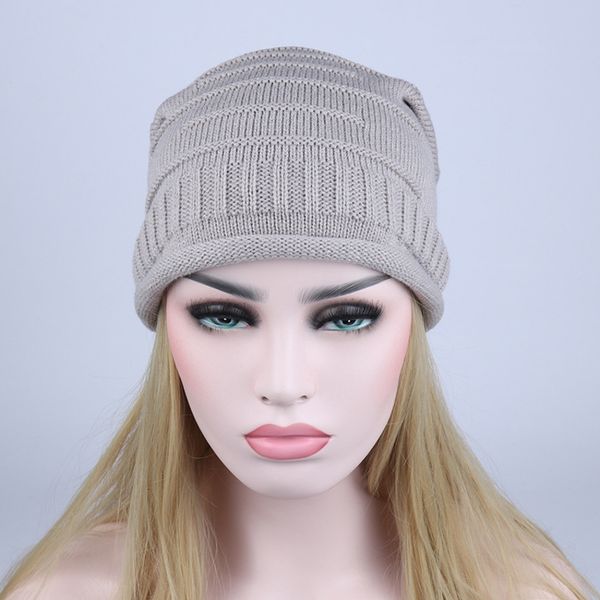 

knitted women's pleated hip hop curled men's and wool autumn winter pile hat 72kl