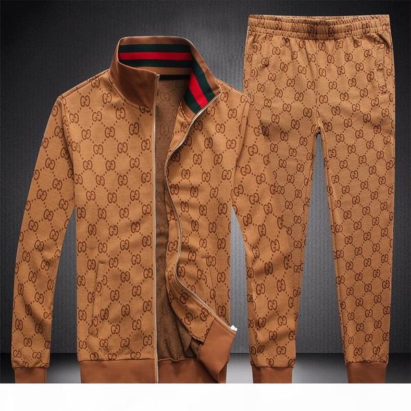 

2020 трексуиты мужчины досуг спортивный костюм люкс мужская спортивная одежда дизайн бренда jogger набор прохладной толстовки бесплатная дос, Gray