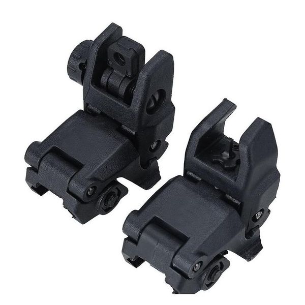 

new 20mm rail flip backup sights tactical folding front rear flip backup sights buis set 2 pcs new