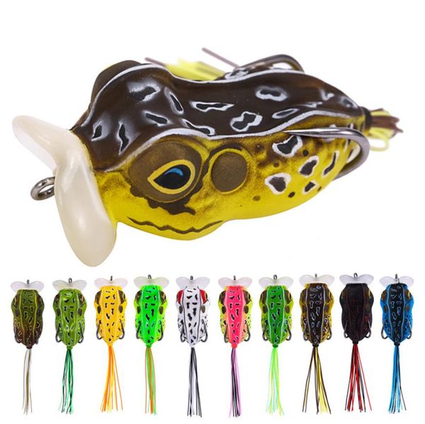 

baits & lures fishing sports outdoors 10pcs/lot 5.5cm/11.8g frog lure for snakehead bass bait bionic set kit soft ater accessories drop
