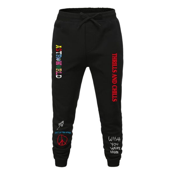 

travis scoastroworld world peace smile earth graffiti fleece pants and sweatpants streetwear casual men casual pants joggers, Black