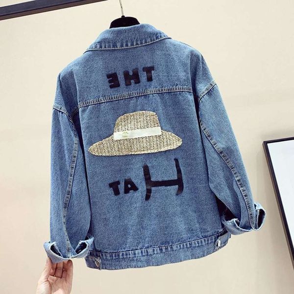

casual student jeans women's 2021 spring and autumn new short jacket korean versatile thin fashion, Black;brown