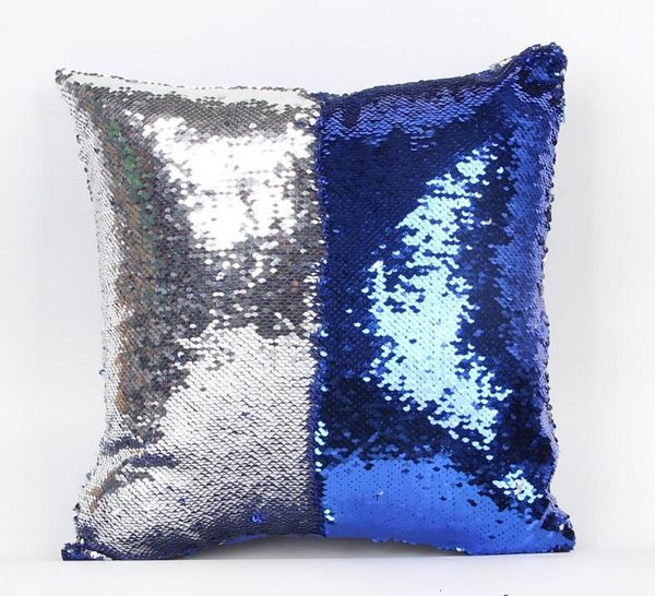 

cushion cover sequin magical glitter throw mermaid pillow case home decorative car sofa pillowcase 40*40cm sn2474