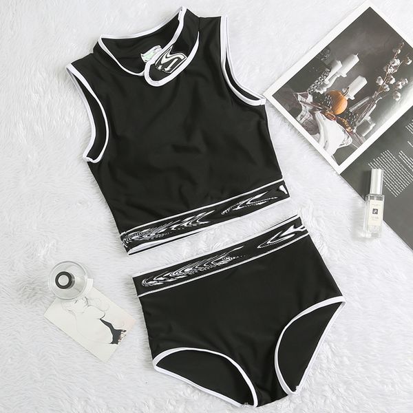 

split women's bikini with tag dahong swimsuit factory