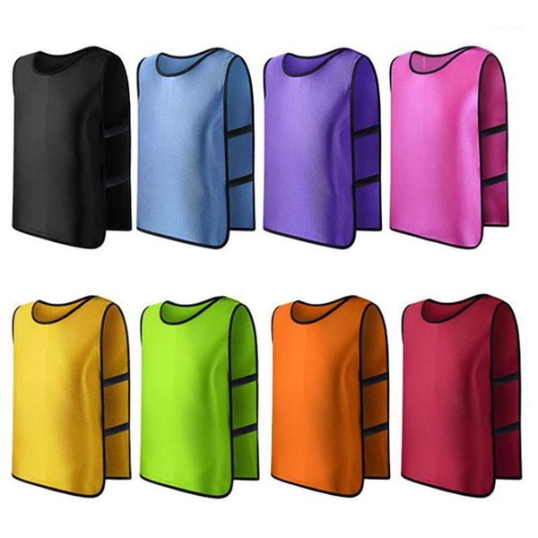 

team football soccer training adults pinnies jerseys scrimmage vest plus size1, Black;blue