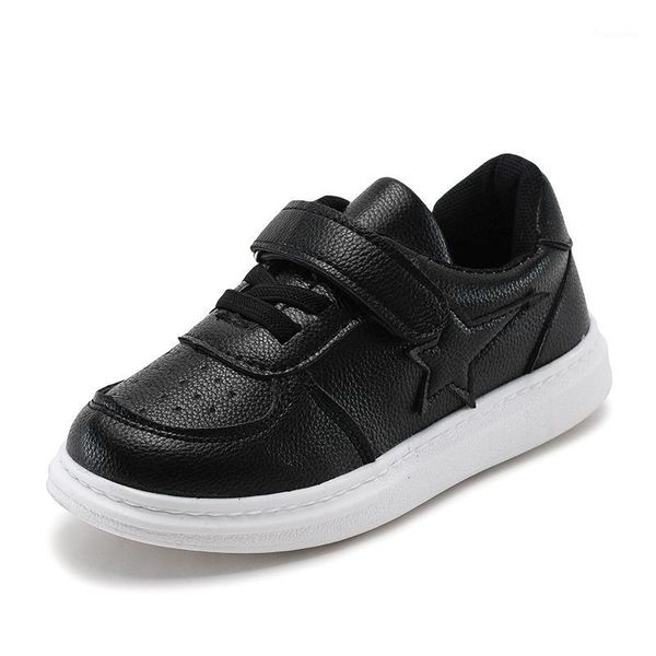 

kids sneakers boys shoes girls trainers children leather shoes white black school casual shoe flexible sole fashion designer1