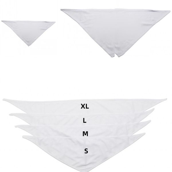 

новый шаблон собака saliva полотенце сублимационные заготовки белый треугольный шарф 4 размера простота мода домашних животных фабрика прямо