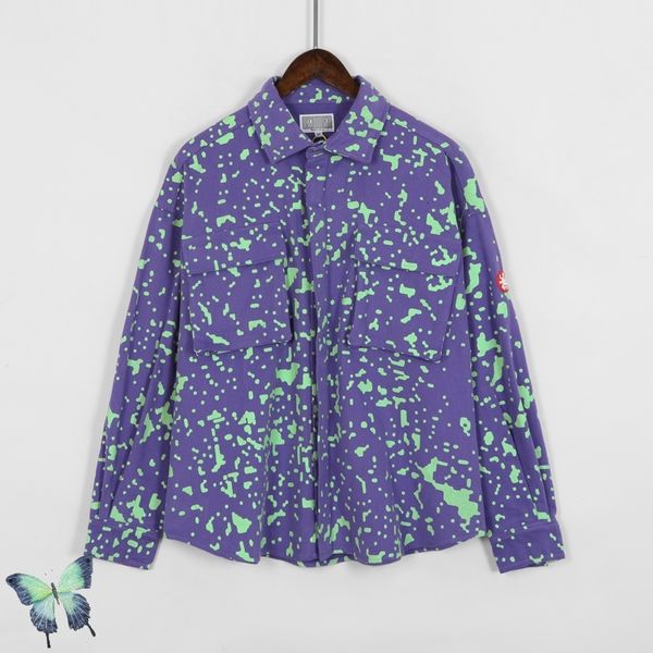 

2021 new cav empt purple flannel fleece shirt men women fashion casual shirts 2qgi, White;black