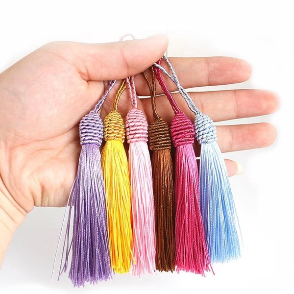 

10pcs lot polyester silk tassel 15cm cotton tassel fringe trims for home wedding decoration diy sewing curtains accessories h bbyqdd