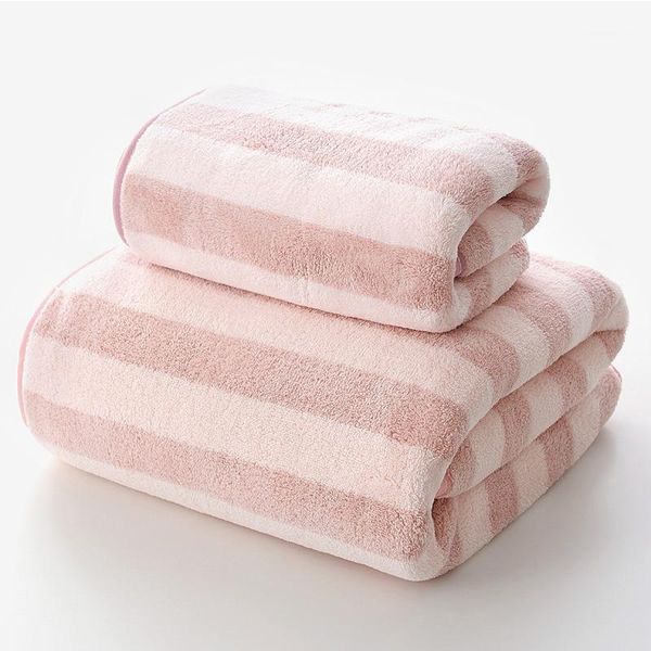 

drop shipping bath shower towels soft face towels towel set for kids 70x140cm + 34x74cm toalla serviette de plage 2pc1