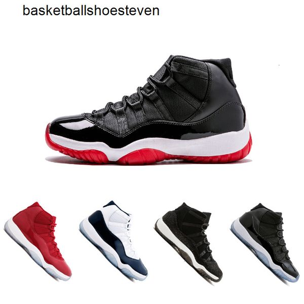 

2021 prm cap and gown heiress xi 11 11s gym red chicago midnight navy bred space jams men basketball shoes sports sneaker 36-47