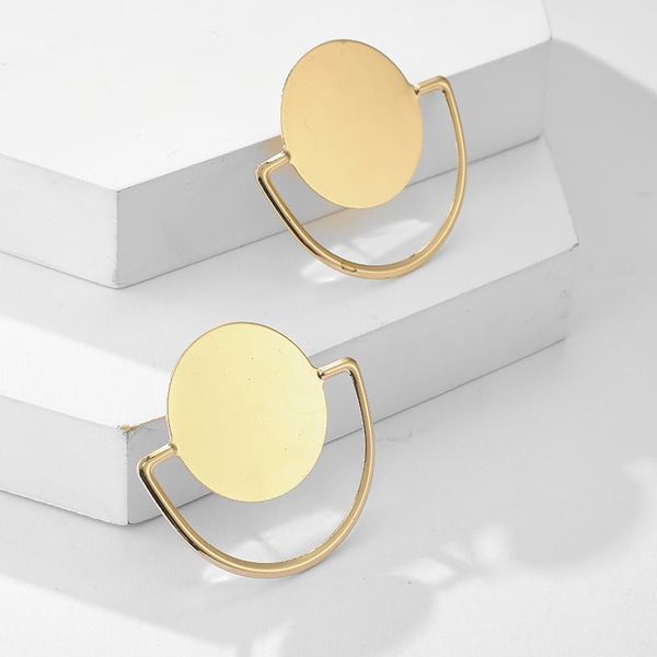 

tocona new fashion big metal geometric round earrings for women punk gold statement earrings modern female jewelry 5981 f wmtevj, Silver