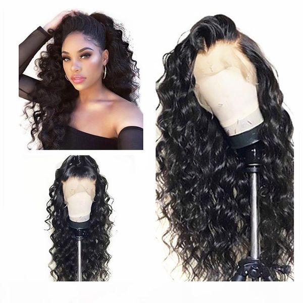 

natural black long kinky curly hair synthetic lace front wigs baby hair high temperature fiber soft lace wigs for black women
