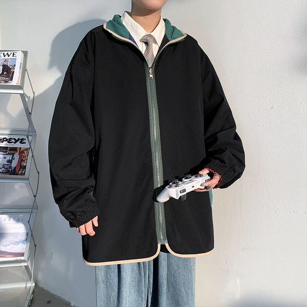 

2021 new new spring great style sewing tool jacket tide all-match leisure sports r4yx, White;black