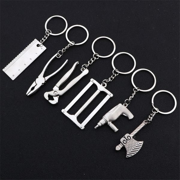 

hammer creative tools wrench portable function mini keychain tool keychian personality keyring gift, Silver