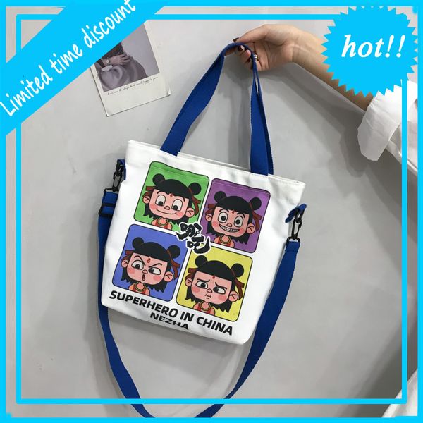 

canvas bag women's new cartoon animation in autumn and winter 2020