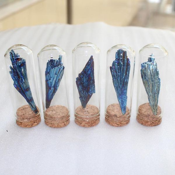 

runyangshi 1pc natural crystal tourmaline electroplating blue peacock tail feather decorative landscape bottle runyan qylnww, Black
