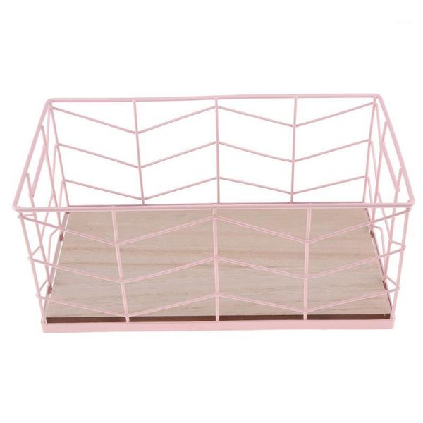 

storage bags portable iron basket laundry box clothes toy wire rack wooden base1